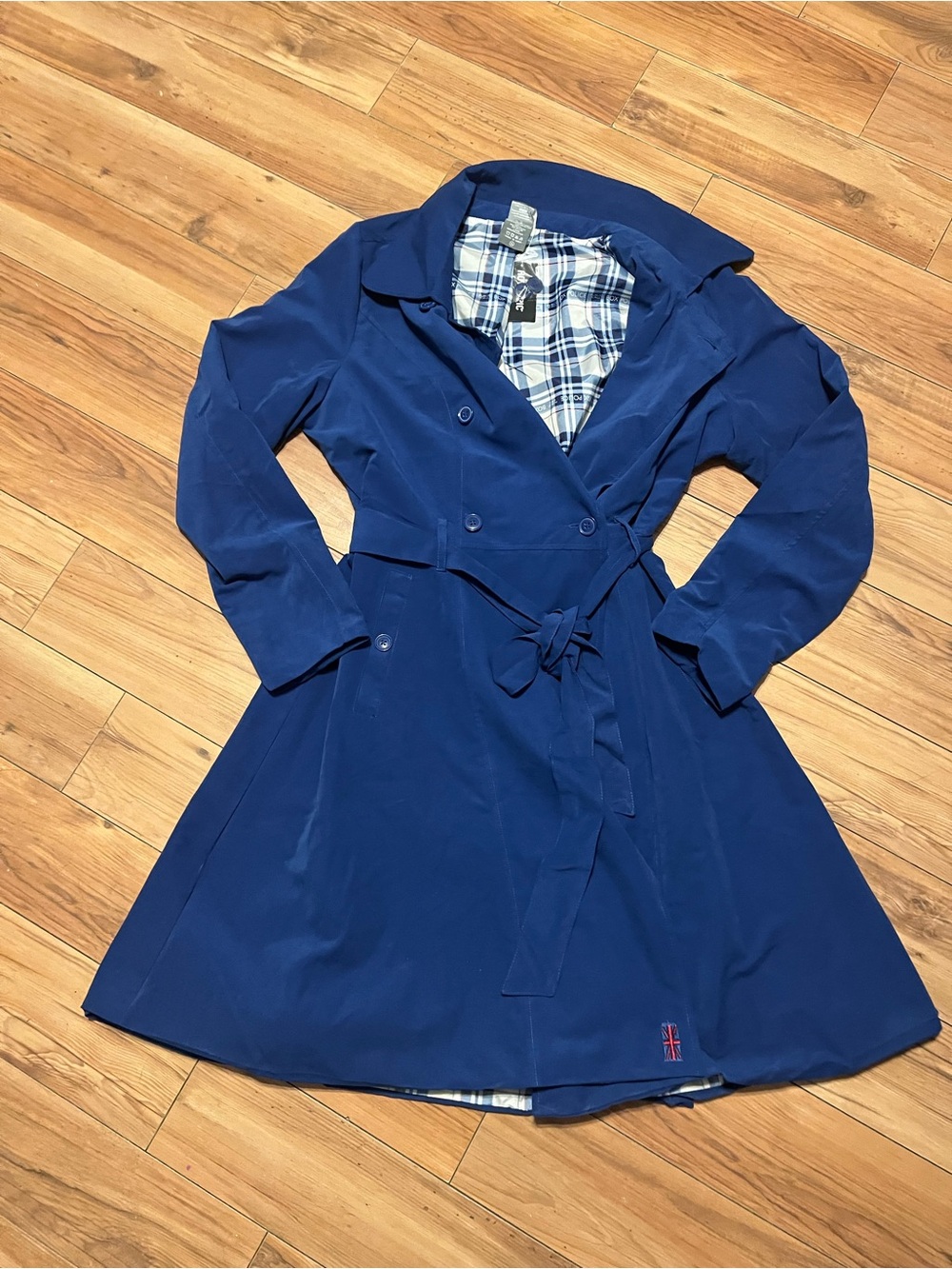 Dr who by Her Universe Navy Blue Double-Breasted Trench Coat with Belt